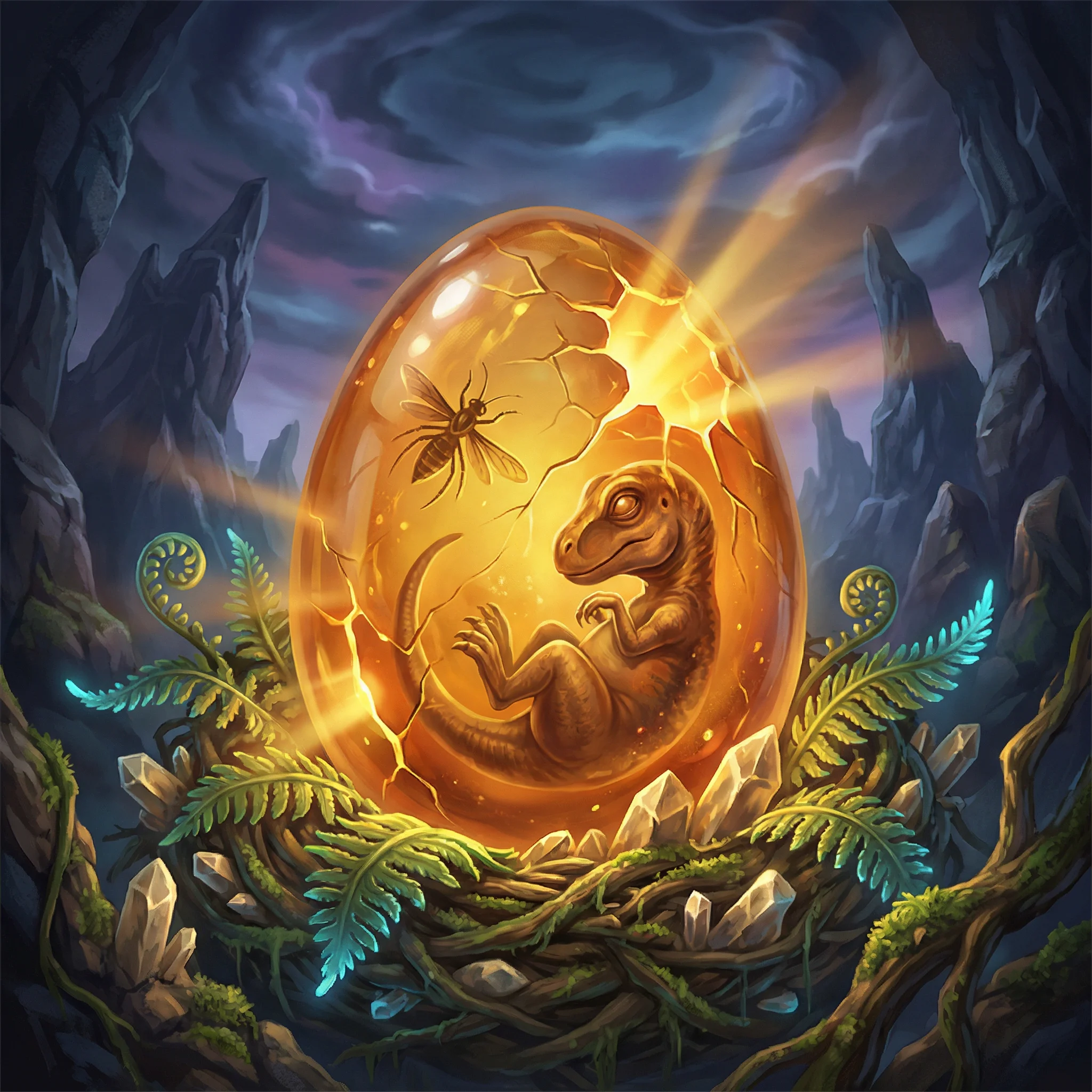 琥珀恐龙蛋，藏着远古智慧的 凤凰棋牌 史前孵化之选